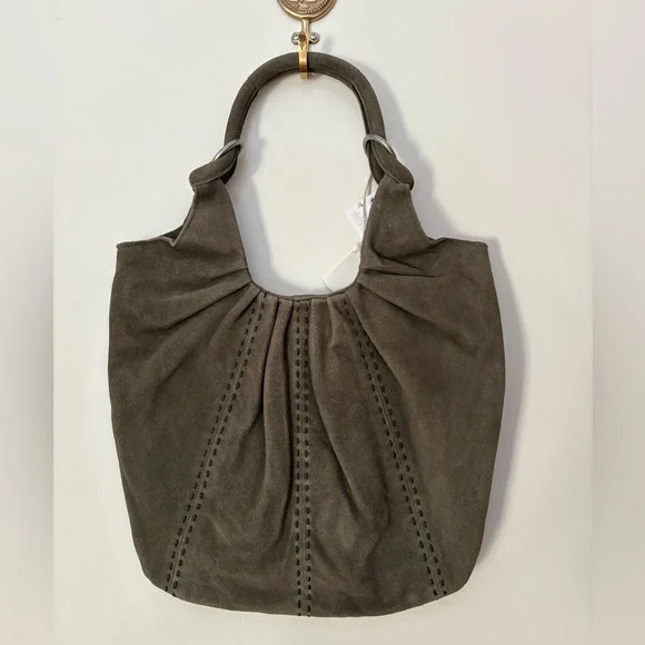 NWT Free People Skadi Suede Scrunch Tote - Picture 4 of 11